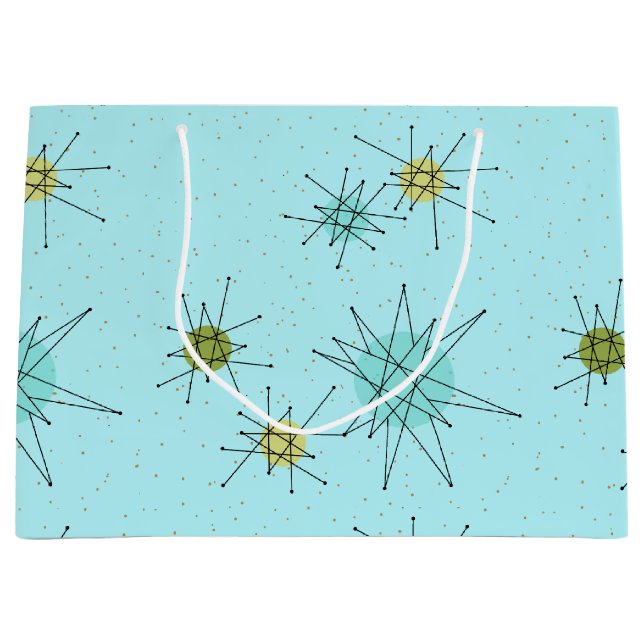 Robin's Ei Blue Iconic Atomic Sternexplosion Gesch Große Geschenktüte (Vorderseite)