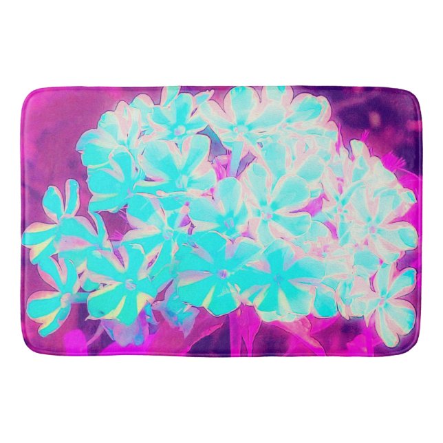 Robin's Ei Blue Peppermint Drehung Phlox Blume Badematte (Vorderseite)