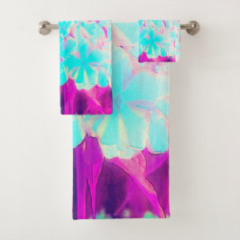 Robin's Ei Blue Peppermint Drehung Phlox Blume Badhandtuch Set