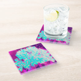 Robin's Ei Blue Peppermint Drehung Phlox Blume Glasuntersetzer