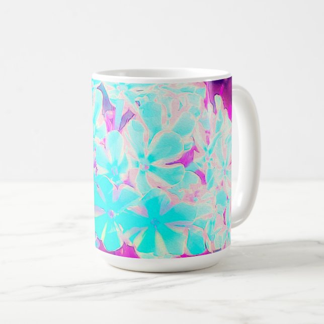 Robin's Ei Blue Peppermint Drehung Phlox Blume Kaffeetasse (VorderseiteRechts)