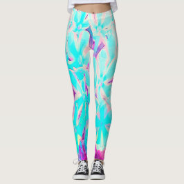 Robin's Ei Blue Peppermint Drehung Phlox Blume Leggings