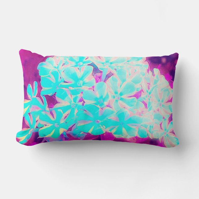 Robin's Ei Blue Peppermint Drehung Phlox Blume Lendenkissen (Vorderseite)