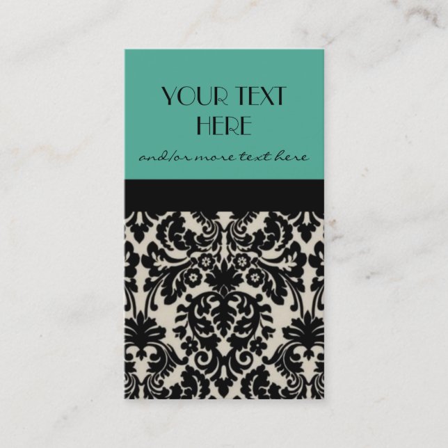 Robins Ei-Damast Visitenkarte (Vorderseite)