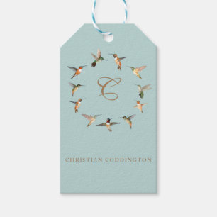 Robin's Ei Monogram Hummingbird Geschenkanhänger