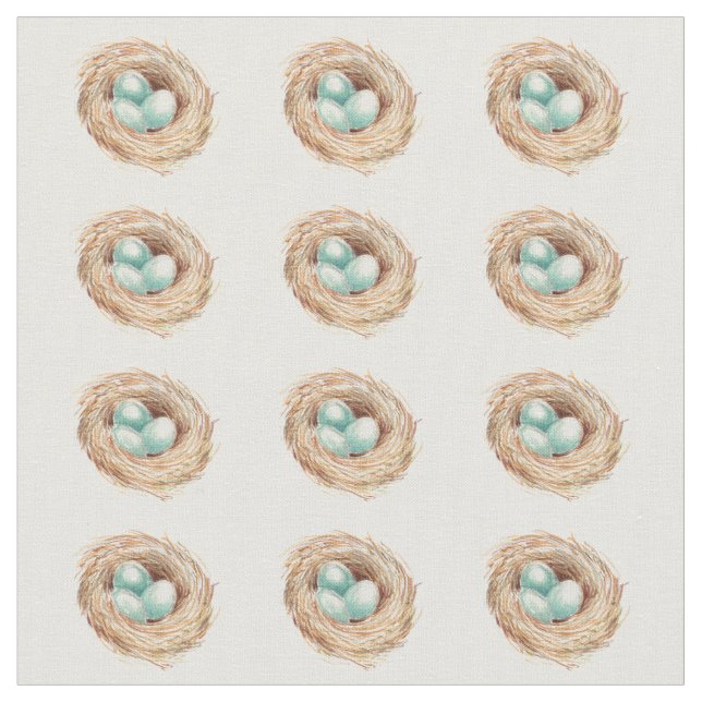 Robins Ei-Nest-Vogel-Gewebe Stoff (Nahaufnahme)