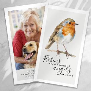 Robins erscheinen Engel in der Nähe der Gedächtnis