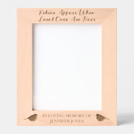 Robins erscheinen, wenn die Geliebten nahe - 8x10 Geätzte Rahmen