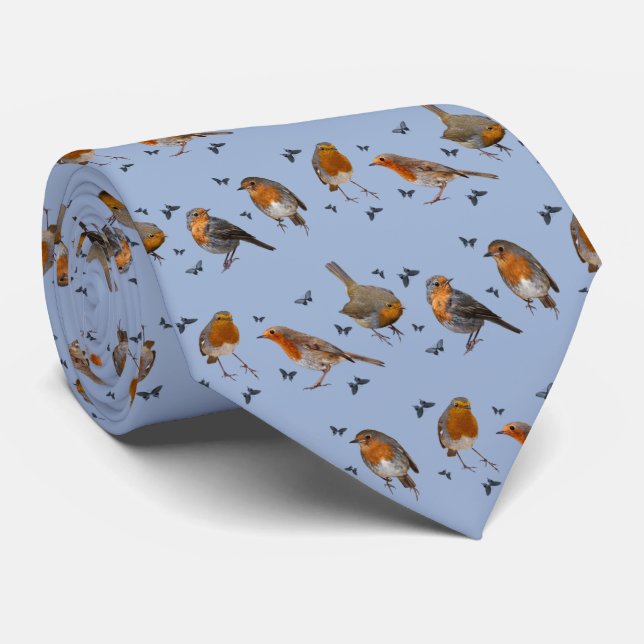 Robins Krawatte (Hellblau) (Gerollt)