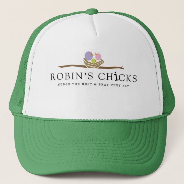 Robins Küken-Fernlastfahrer-Haar Truckerkappe (Vorderseite)