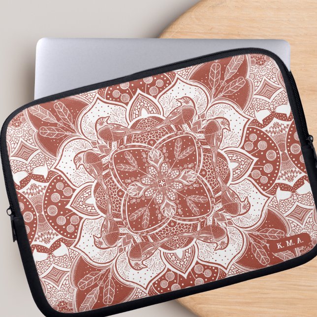 Robins Mandala Boho Birds Laptopschutzhülle (Von Creator hochgeladen)