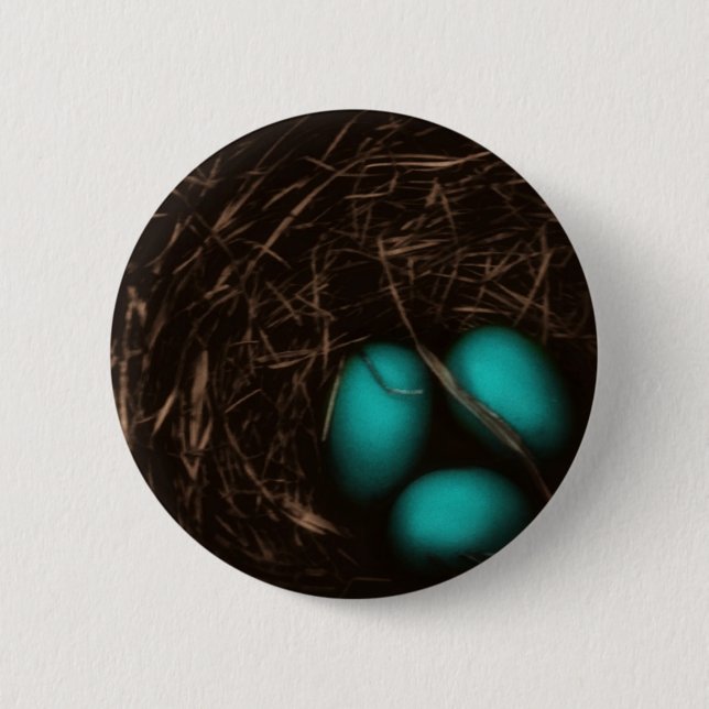 Robins Nest-Foto Button (Vorderseite)