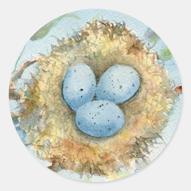"Robin's Nest" Rundaufkleber Runder Aufkleber (Vorderseite)