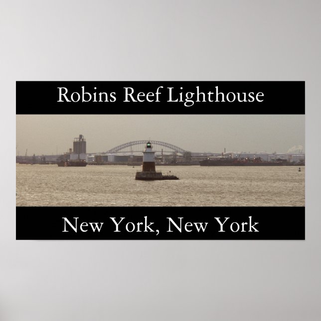 Robins Reef Lighthouse Poster (Vorne)