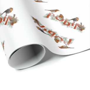 Robins Texture Wrapping Paper (Farbe auswählen) Geschenkpapier