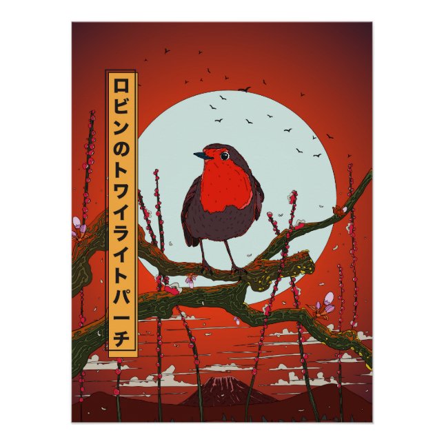 Robin's Twilight Perch Poster (Vorderseite)