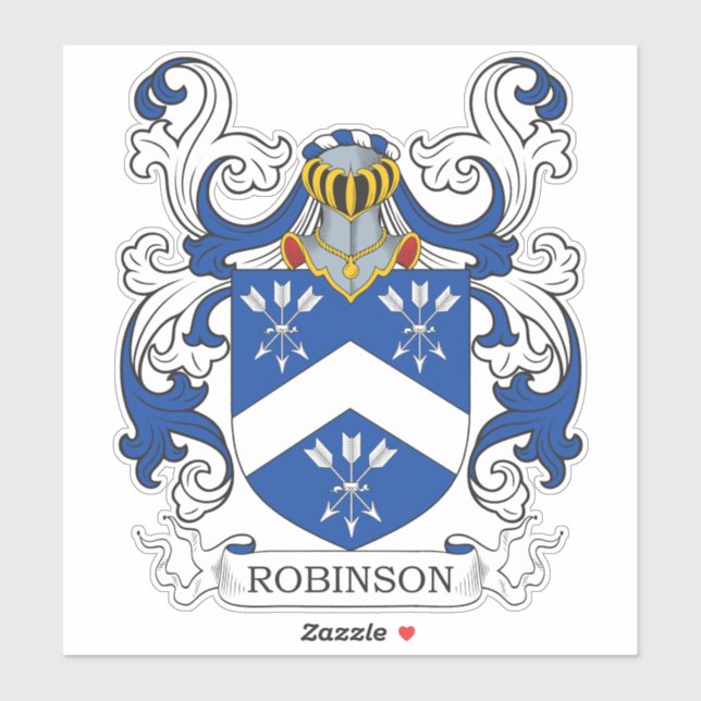 Robinson Familienwappen Aufkleber (Blatt)