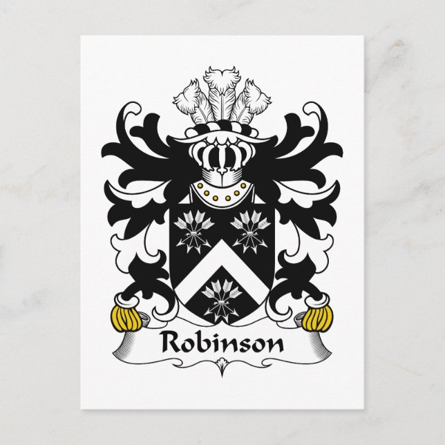 Robinson Familienwappen Postkarte (Vorderseite)