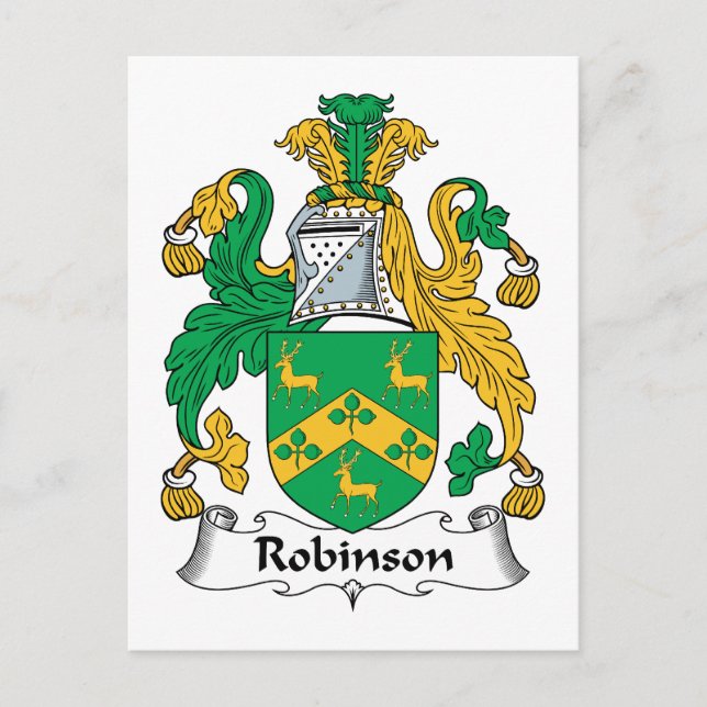 Robinson Familienwappen Postkarte (Vorderseite)