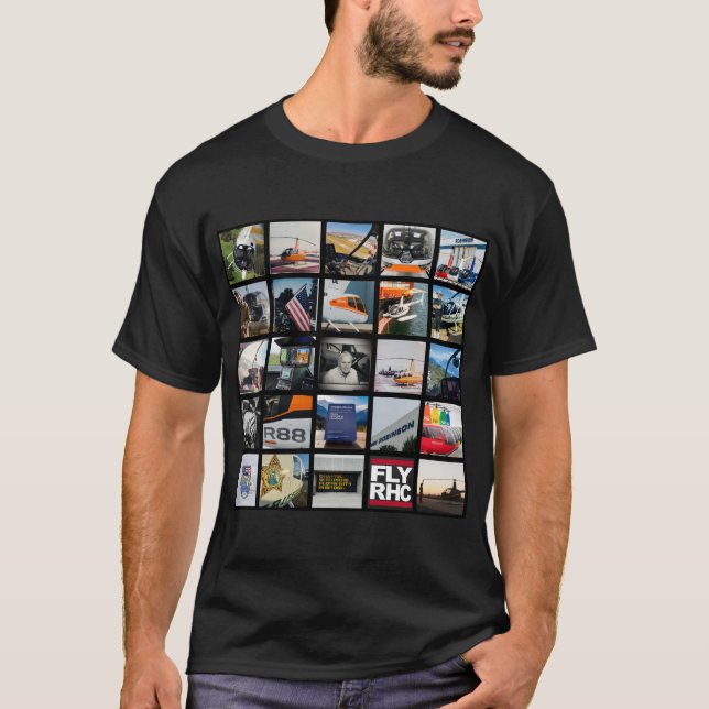 Robinson Helicopters Collage T-Shirt (Vorderseite)