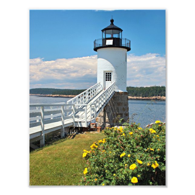 Robinson Point Lighthouse, Isle Au Haut, Maine Fotodruck (Vorne)