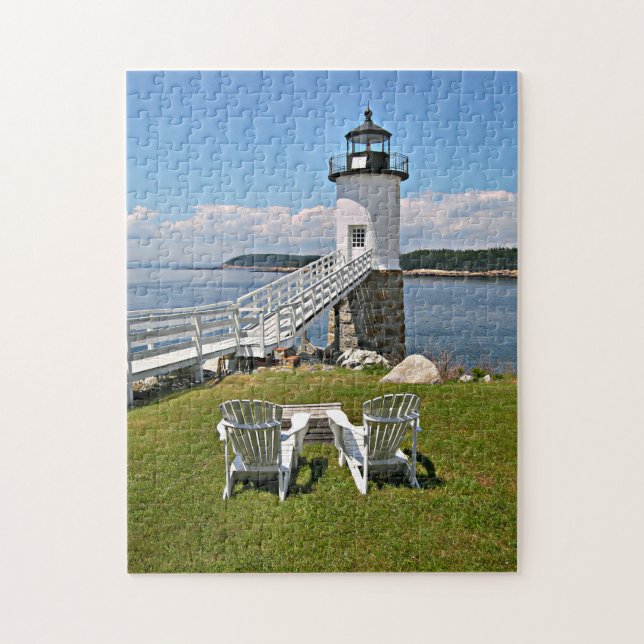 Robinson Point Lighthouse, Isle Au Haut, Maine Puzzle (Vertikal)