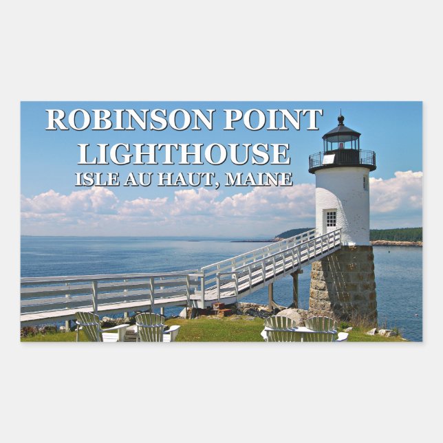 Robinson Point Lighthouse, Maine Stickers (Vorderseite)