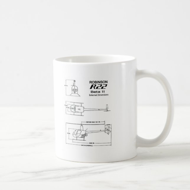Robinson R-22 Kaffeetasse (Rechts)