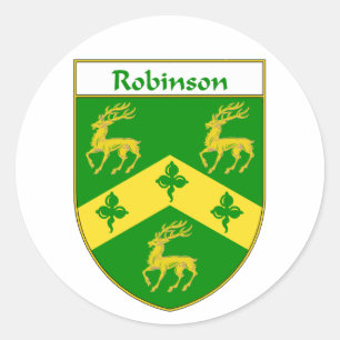 Robinson-Wappen/Familienwappen Runder Aufkleber