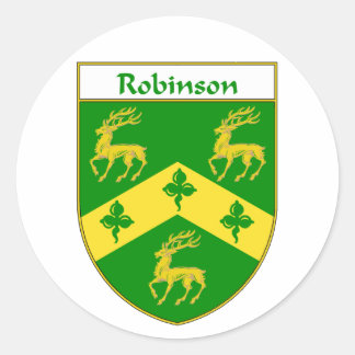 Robinson-Wappen/Familienwappen Runder Aufkleber