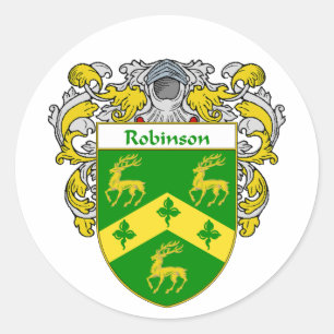 Robinson-Wappen (überzogen) Runder Aufkleber