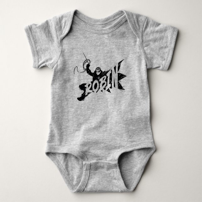 Robintusche-Pinsel-Name Baby Strampler (Vorderseite)