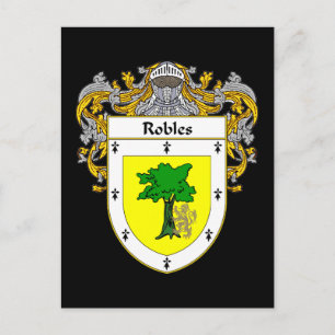 Robles Coat of Arms (Mantled) Postkarte