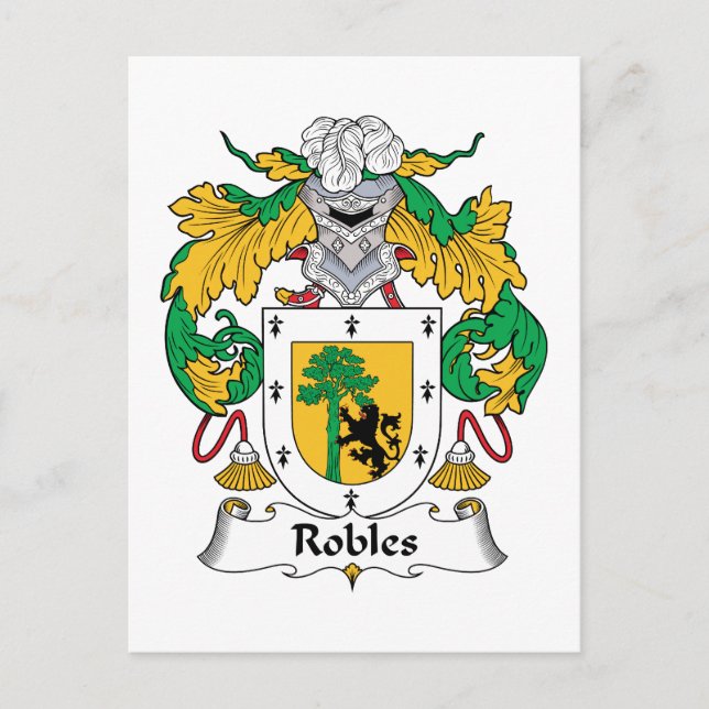 Robles Familienwappen Postkarte (Vorderseite)