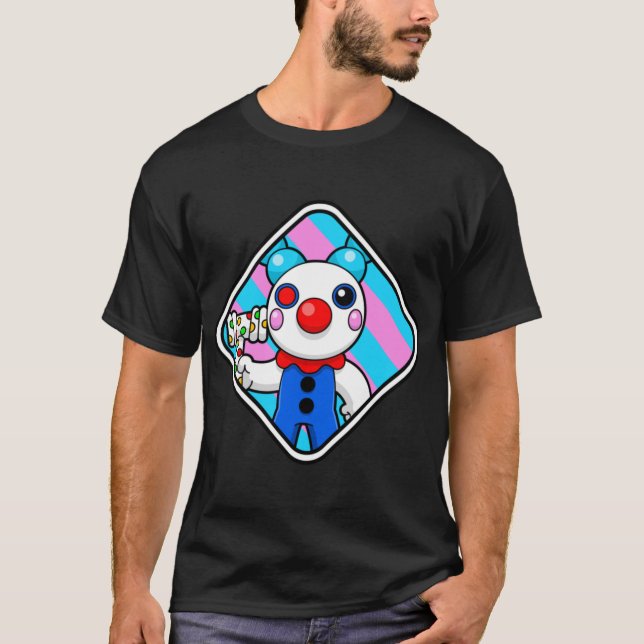 Roblo Piggy Clown retro gift T-Shirt (Vorderseite)
