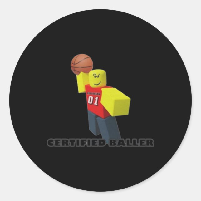 Robloxian Certified Baller Runder Aufkleber (Vorderseite)