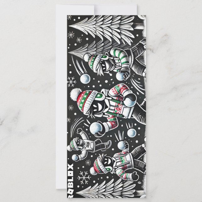 Robloxo's Coole Weihnachtskarte für Jungen Feiertagskarte (Vorderseite)