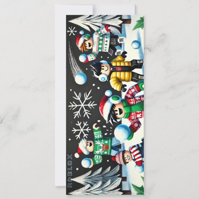 Robloxo's Coole Weihnachtskarte für Jungen Feiertagskarte (Vorderseite)