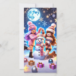 Robloxo's Teen Girls Preppy Noob Holiday Card Feiertagskarte