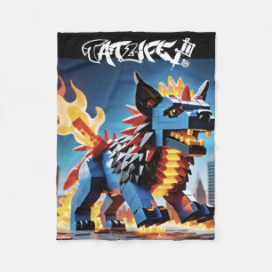 Robo-Block Pup Fleece Blanket