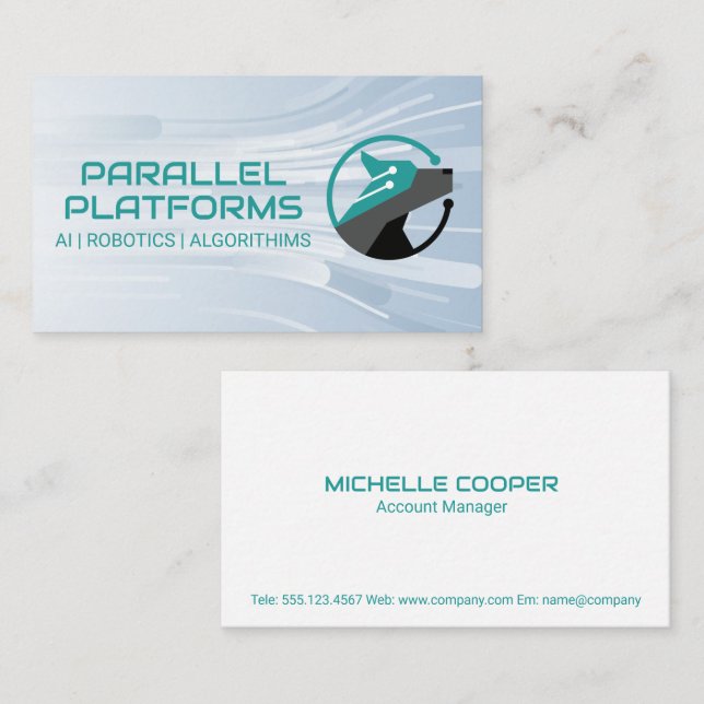 Robo Dog | Ai-Technologie Visitenkarte (Vorne/Hinten)