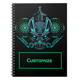 Robo Skull Notebook Notizblock