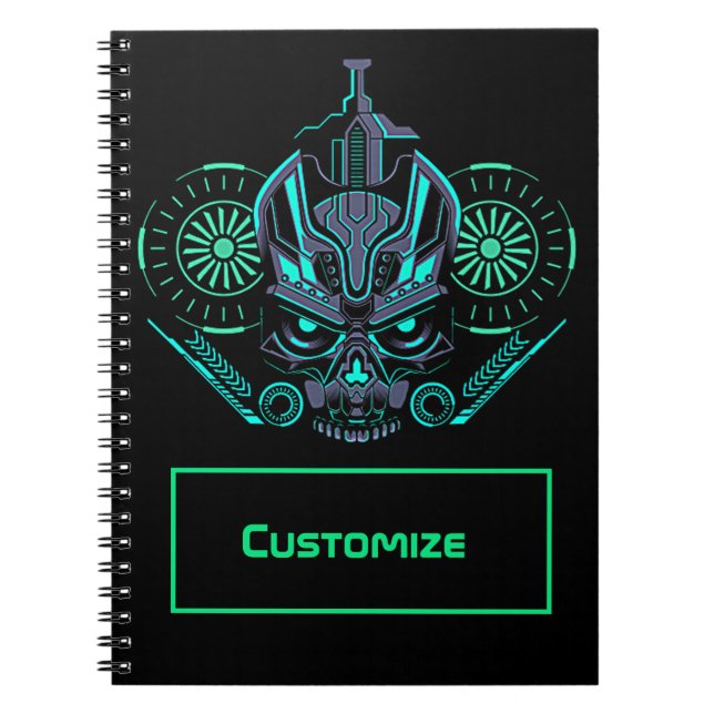 Robo Skull Notebook Notizblock (Vorderseite)