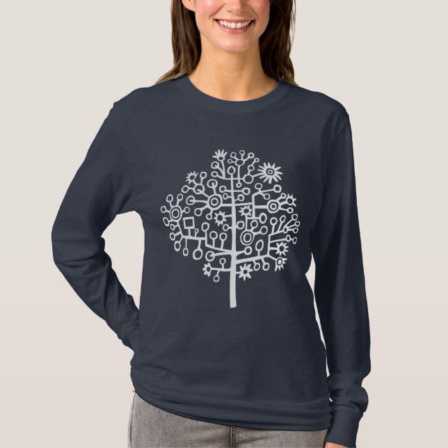 Robo Tree (dunkles T-Shirt) T-Shirt (Vorderseite)