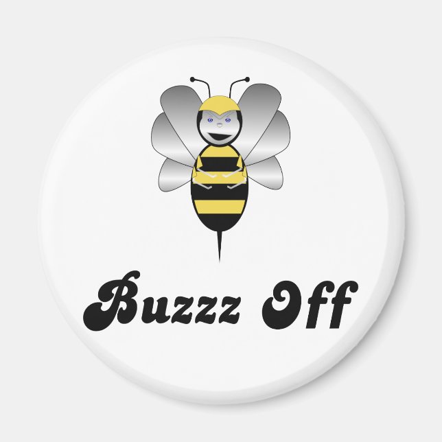 Robobee Bumble Bee Buzz Off Magnet (Vorne)