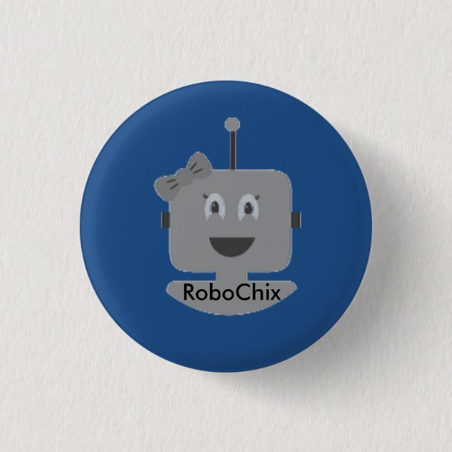 RoboChix Knopf Button (Vorderseite)