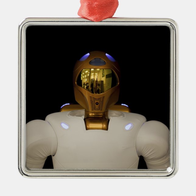 Robonaut 2, ein geschickter, humanoider Astronaute Silbernes Ornament (Vorne)
