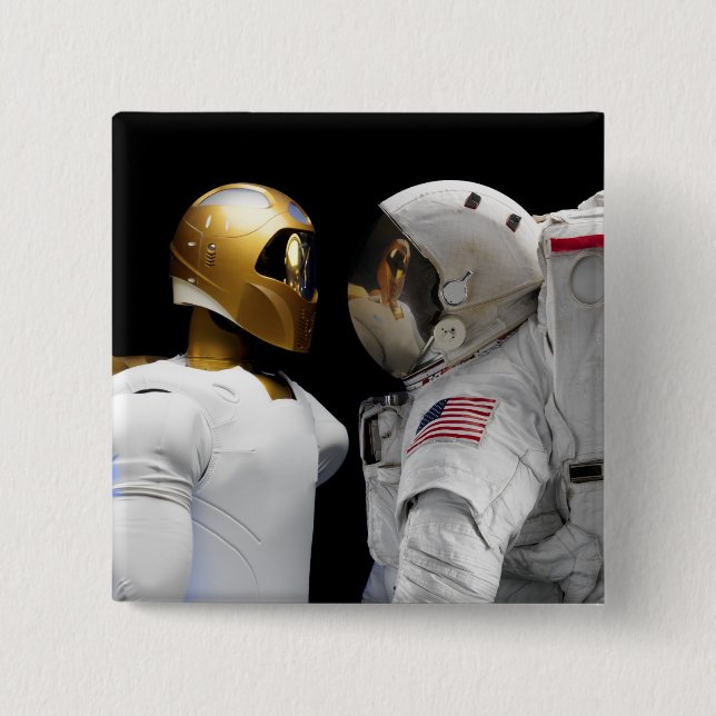 Robonaut 2, ein geschickter humanoider Astronauten Button (Vorderseite)