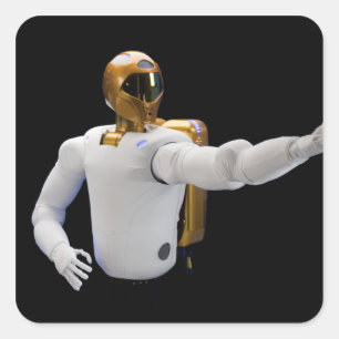 Robonaut 2, ein geschicktes, Humanoidastronaut Hel Quadratischer Aufkleber