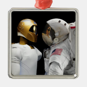 Robonaut 2, ein geschicktes, Humanoidastronaut Hel Silbernes Ornament